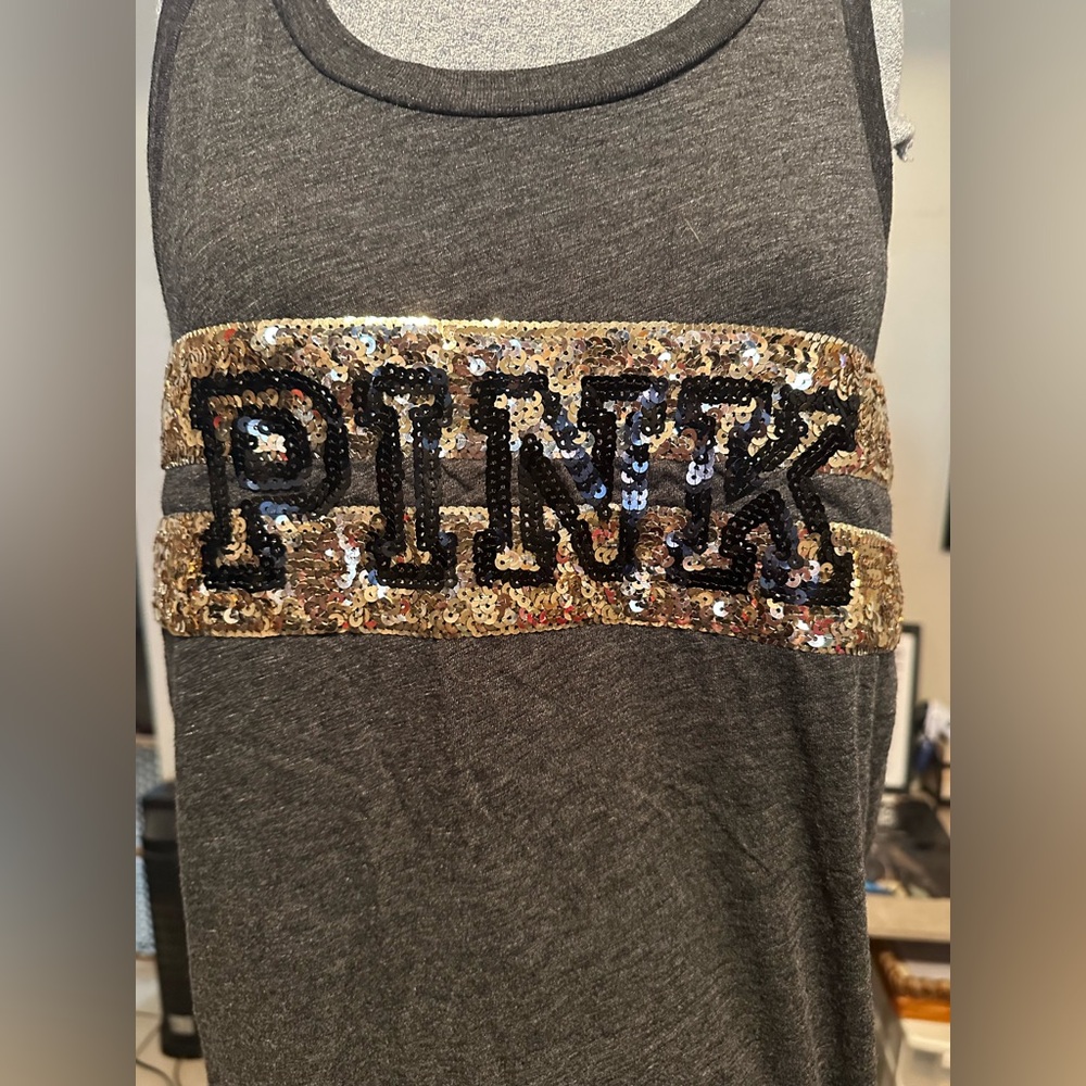 Pink Sequins Tank top